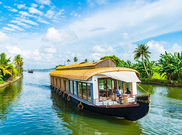 Romantic private dinner setup by the backwaters